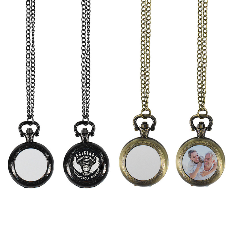 Vintage Fashion Jewelry Necklaces - Kalung Liontin Jam Saku Logam Vintage