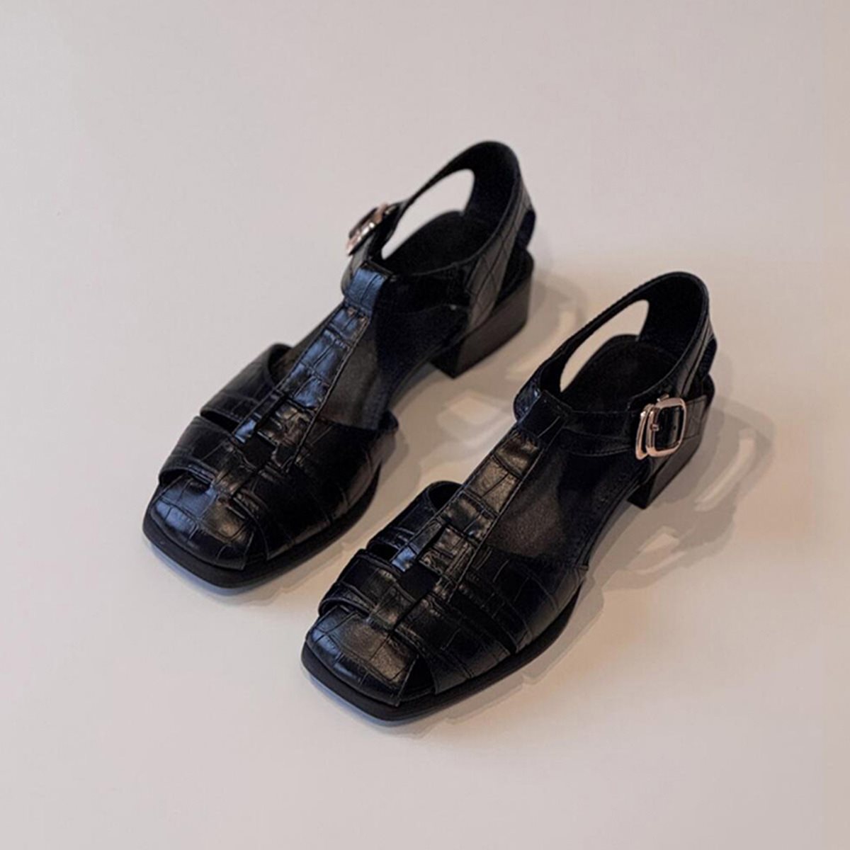 Vintage Fashion Heels - Sandal Wanita Musim Panas Model Anyaman