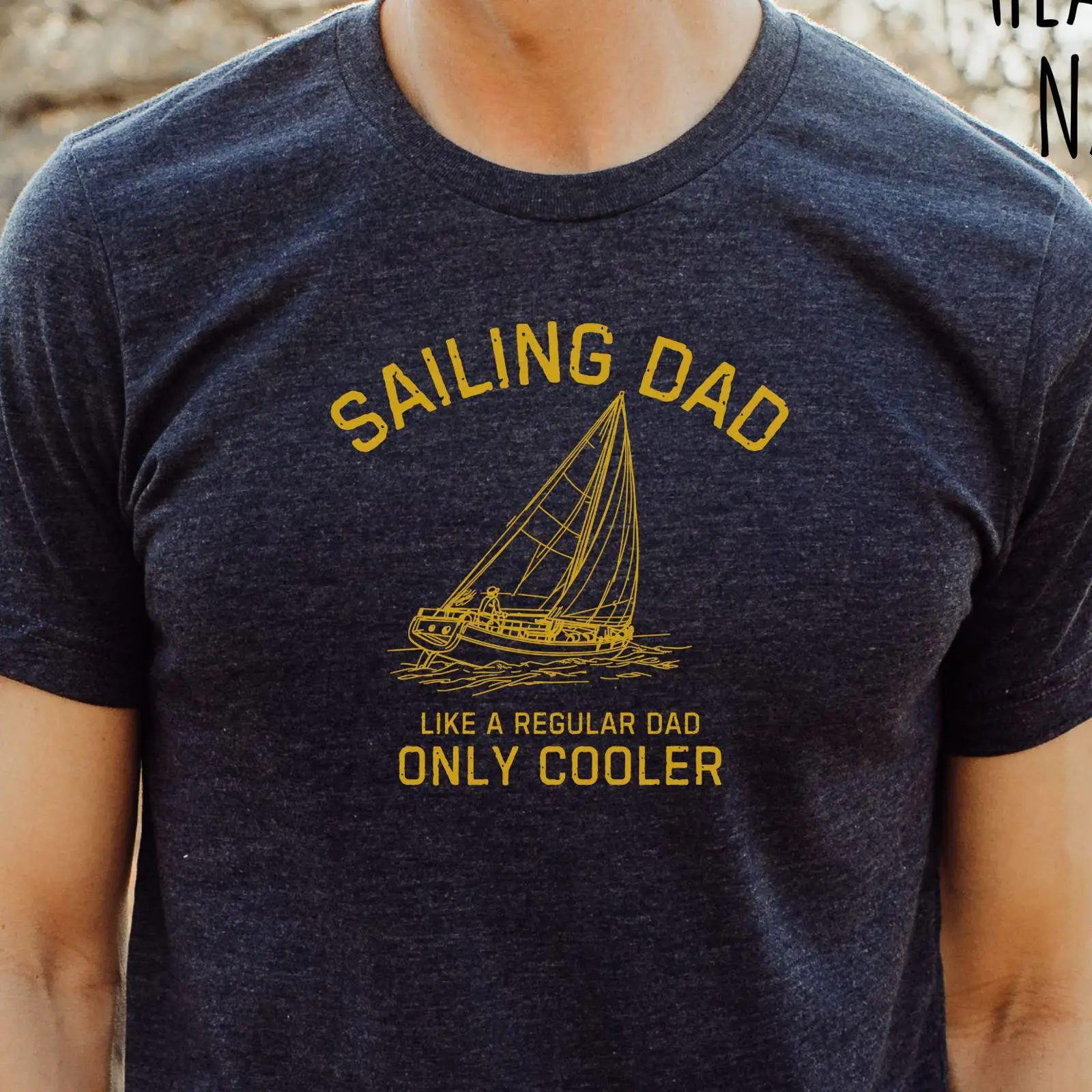 Vintage Yacht Fashion - Kaos Ayah Berlayar Lucu, Nautikal, Hari