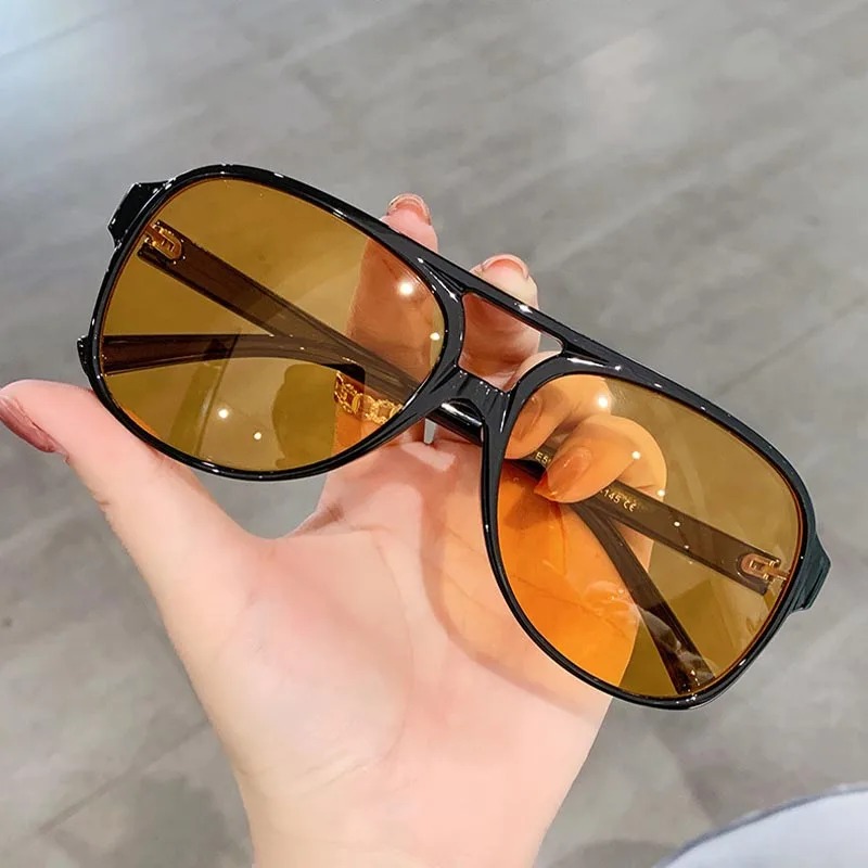 Vintage Outdoor Fashion - Kacamata Hitam Retro untuk Pria Wanita