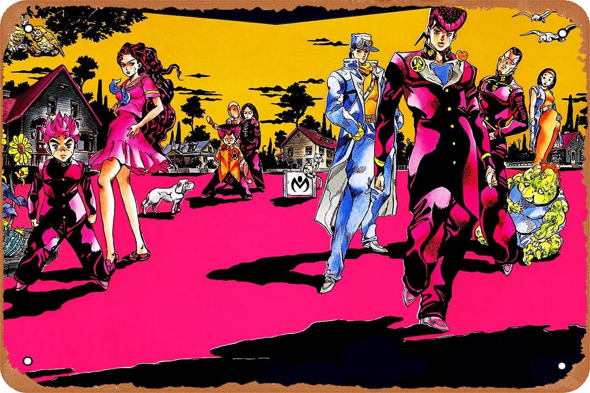 Vintage Fashion Posters - Poster Anime Aneh JoJo, Tanda Timah