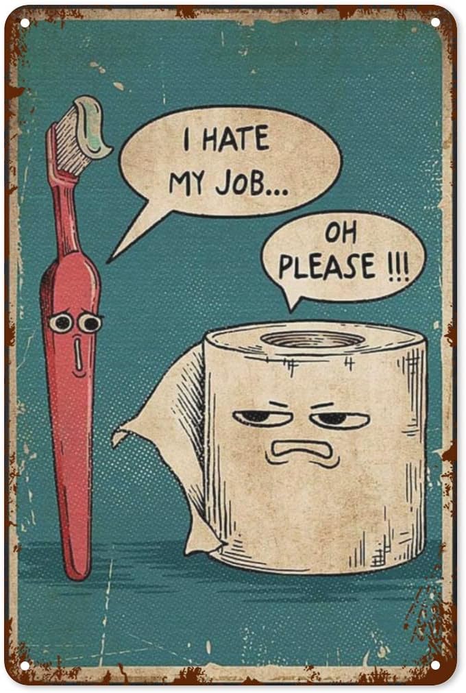Vintage Fashion Posters - Poster Logam Vintage 'I Hate My
