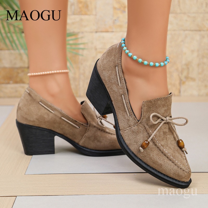 Vintage Outdoor Fashion - Sepatu Wanita Hak 7CM Musim Semi