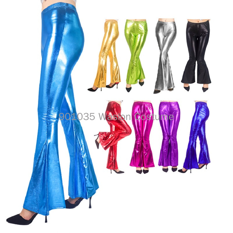 Wide Leg Trouser 70S - Celana Panjang Suar Mengkilap Wanita Celana