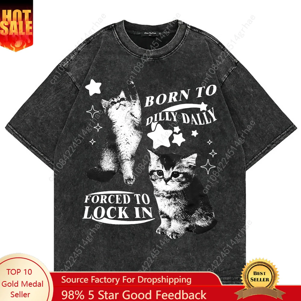 Vintage Fashion T Shirts - Kaos 100% Katun Vintage Washed Y2k