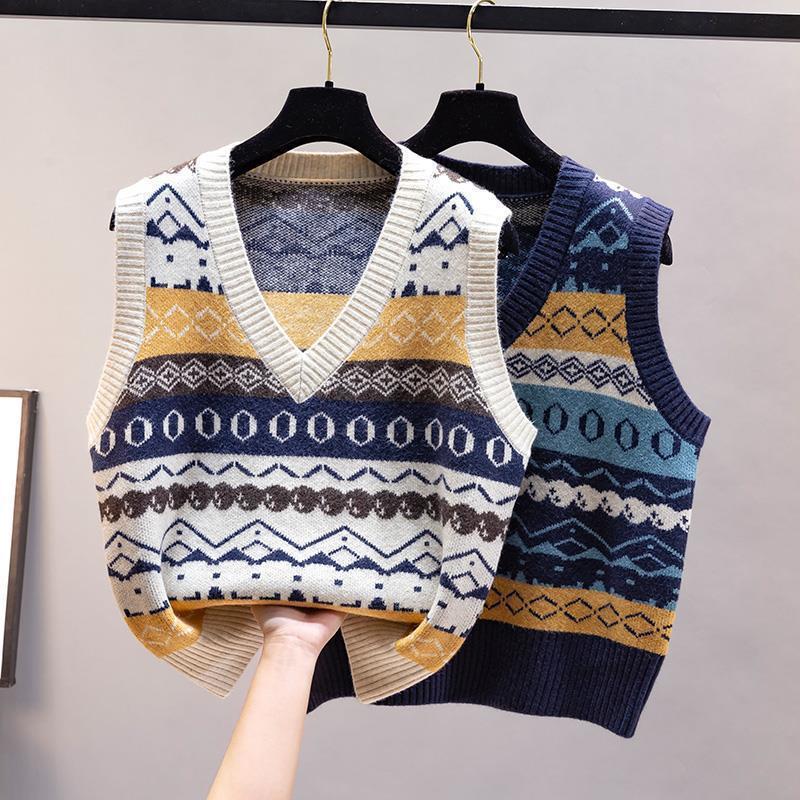 Vintage Fashion Newtown - Rompi Rajut Wanita Musim Gugur/Dingin 2025