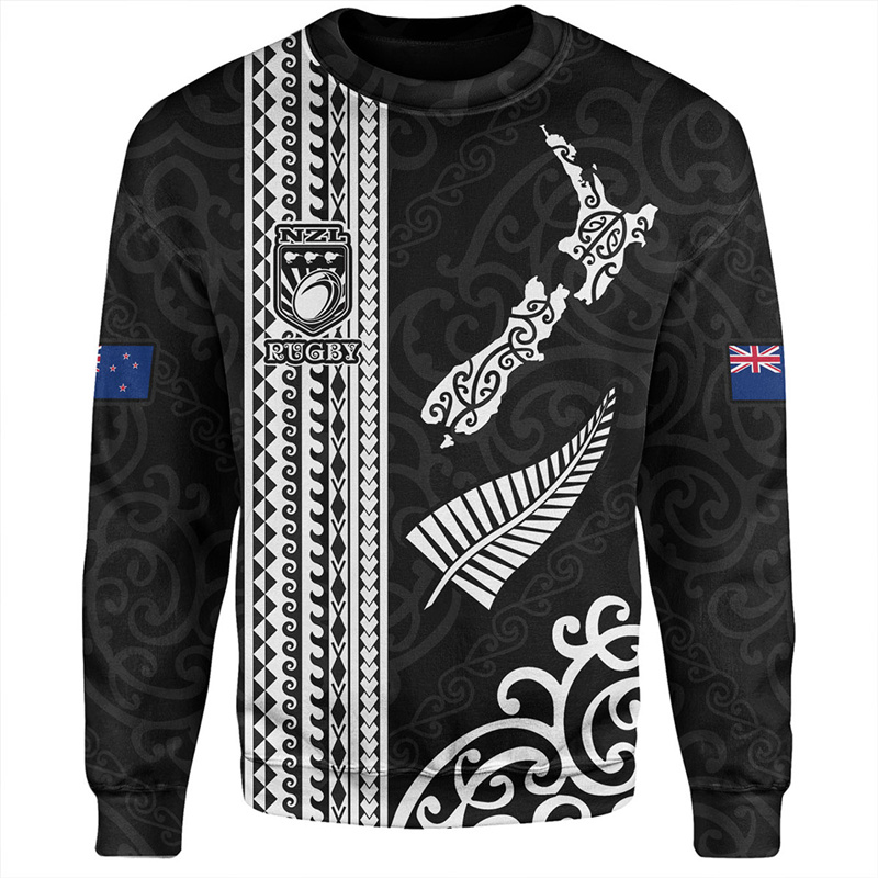 Vintage Fashion Nz - Kaus motif Maori Tribal Selandia Baru