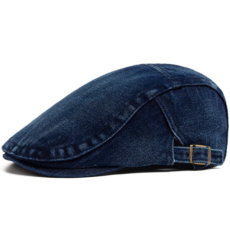 Vintage Fashion Nz - Topi Baret Denim Katun yang Dapat