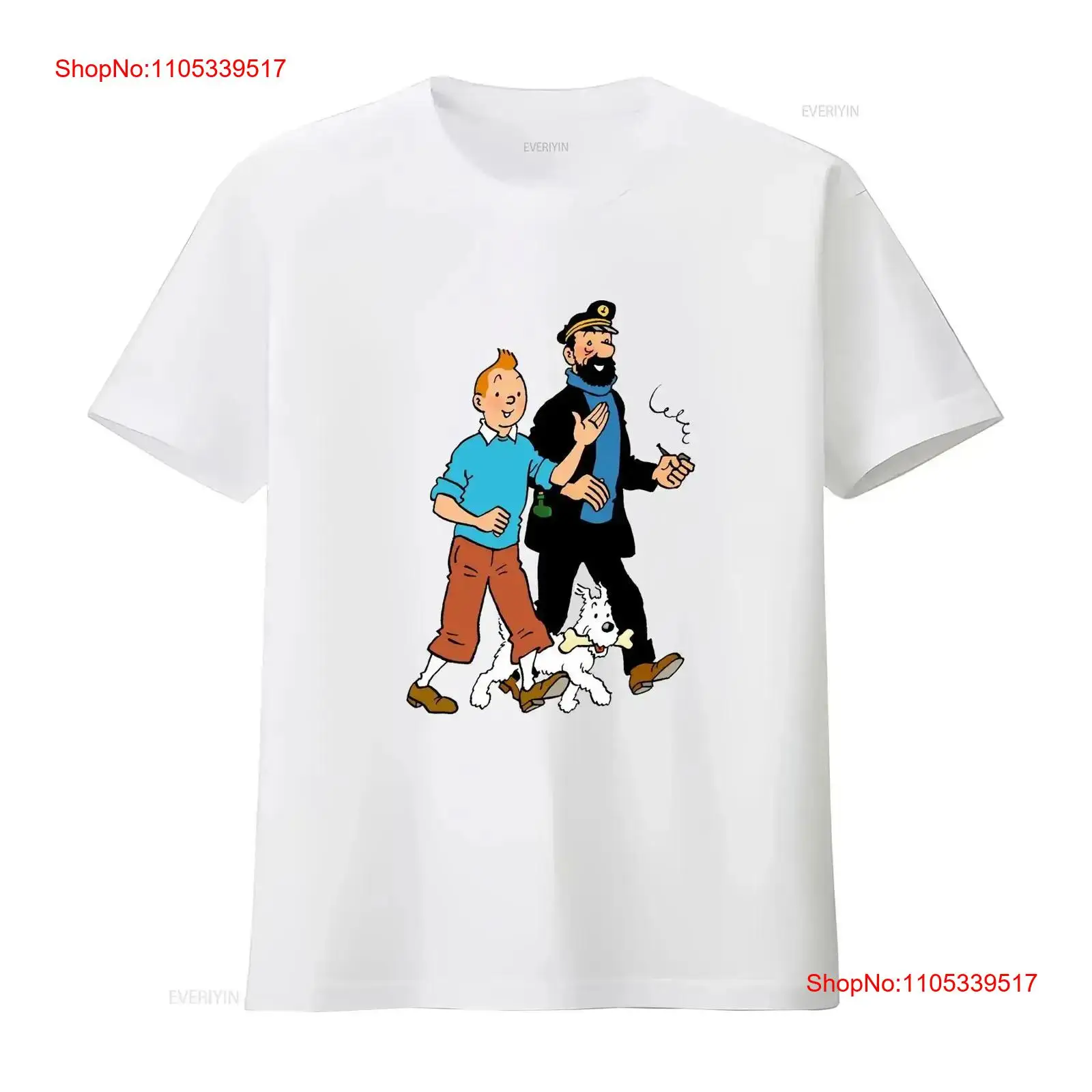 Vintage Fashion T Shirts - Kaos Berjalan Bersama Kapten Haddock Lengan