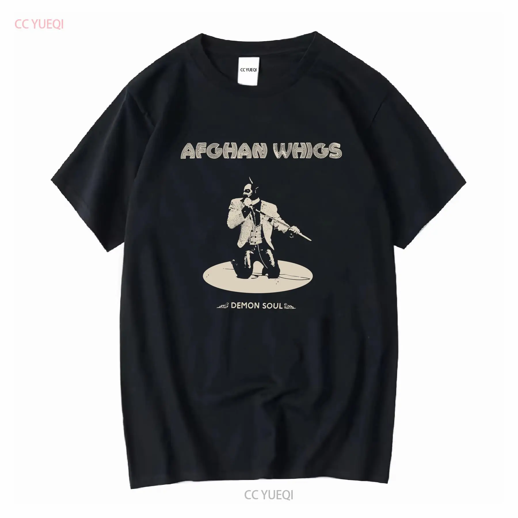 Vintage Fashion T Shirts - Kaos Crewneck Hitam Band Rock Alternatif