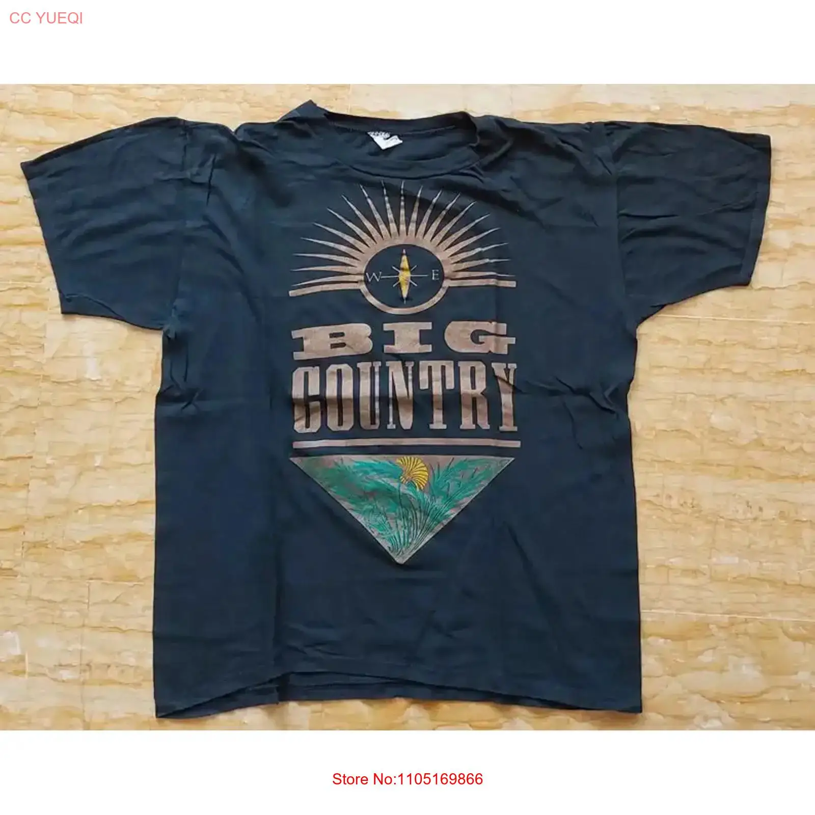 Vintage Fashion T Shirts - Kaos vintage BIG COUNTRY '83 hitam,