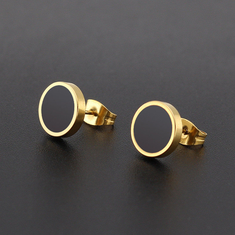 Vintage Fashion Newtown - Keluaran Baru Anting-Anting Kancing Baja Tahan
