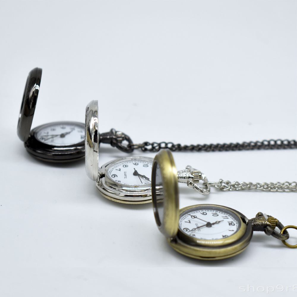 Kalung Liontin Jam Saku Logam  - Vintage Fashion Jewelry Necklaces ulasan dan harga