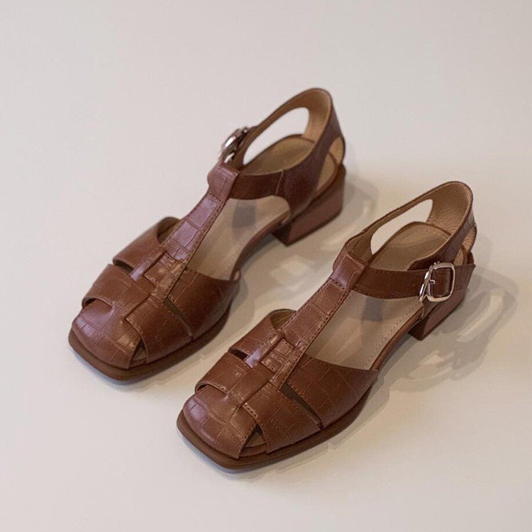 Sandal Wanita Musim Panas Mode - Vintage Fashion Heels ulasan dan harga