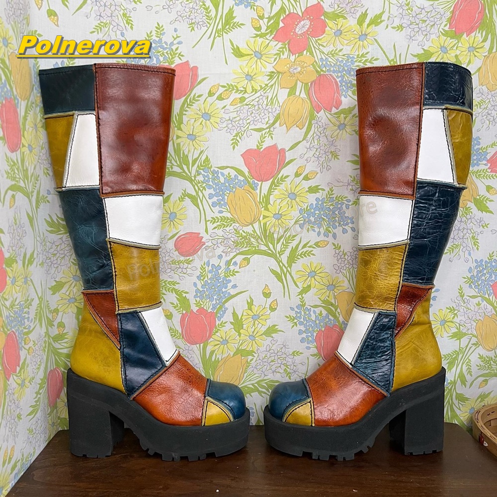 Sepatu Boots Kulit Wanita Retr - Vintage Fashion Heels ulasan dan harga