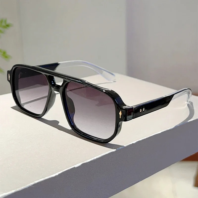 Kacamata Hitam Persegi Double  - Vintage Outdoor Fashion ulasan dan harga