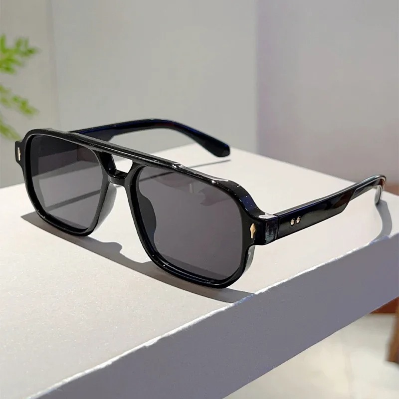 Kacamata Hitam Persegi Double  - Vintage Outdoor Fashion ulasan dan harga