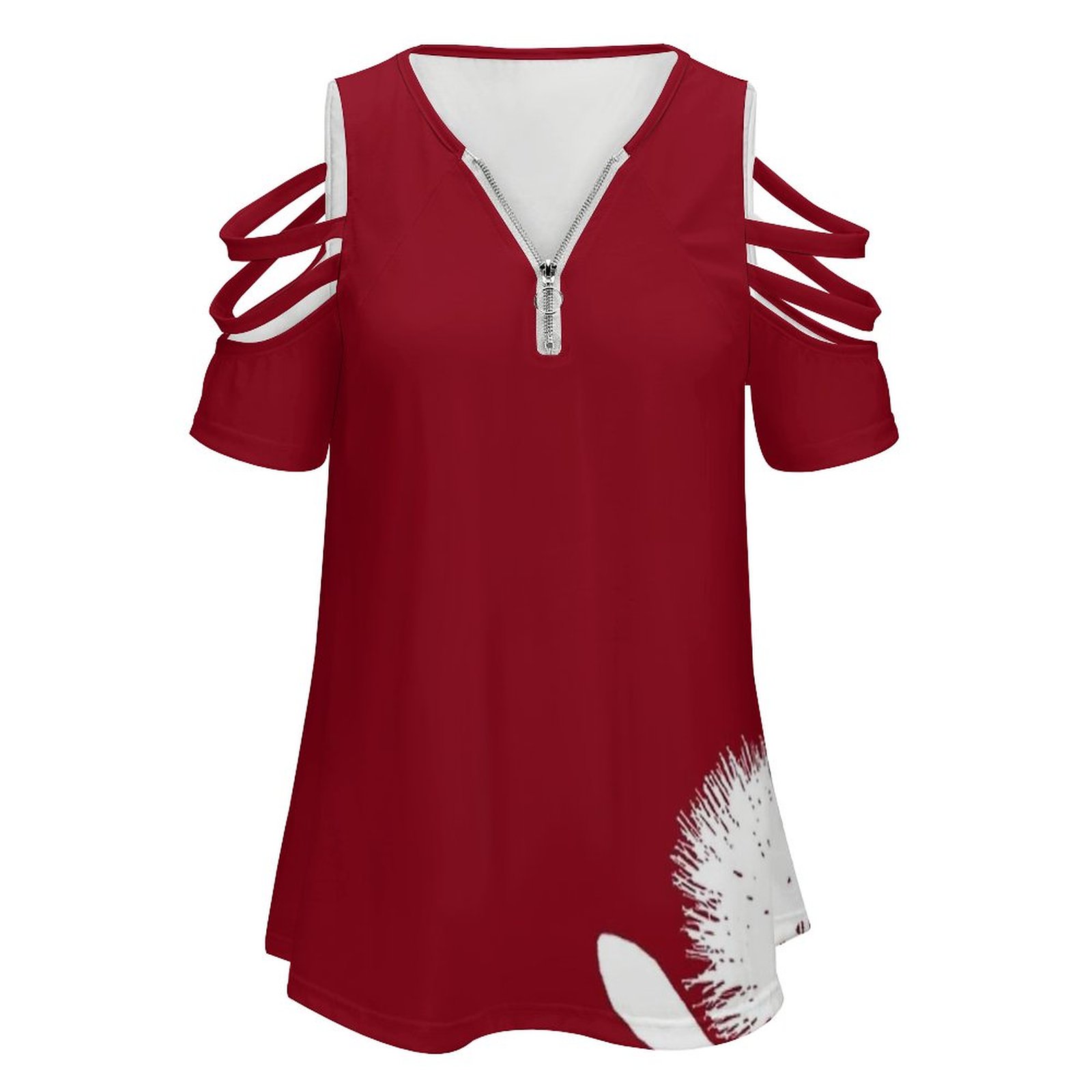 Pohurawa-putih di merah ritsle - Vintage Fashion Nz ulasan dan harga