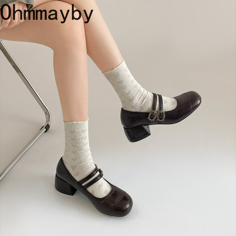 Sepatu Mary Jane Wanita Hak Te - Vintage Outdoor Fashion ulasan dan harga
