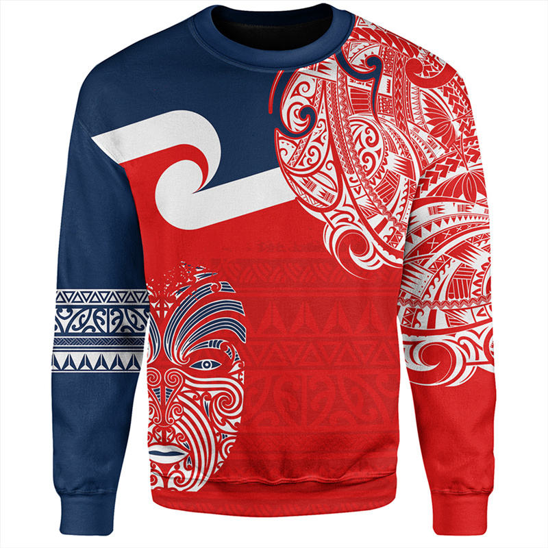 Maori AOTEAROA Print Sweatshir - Vintage Fashion Nz ulasan dan harga