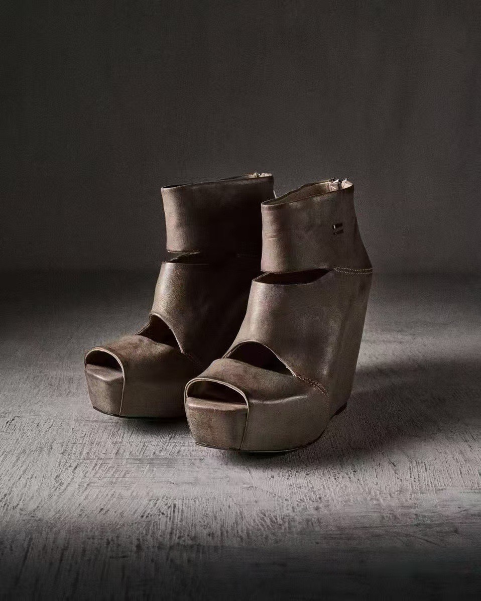 Sepatu Boots Platform Wedge Ku - Vintage Fashion Heels ulasan dan harga