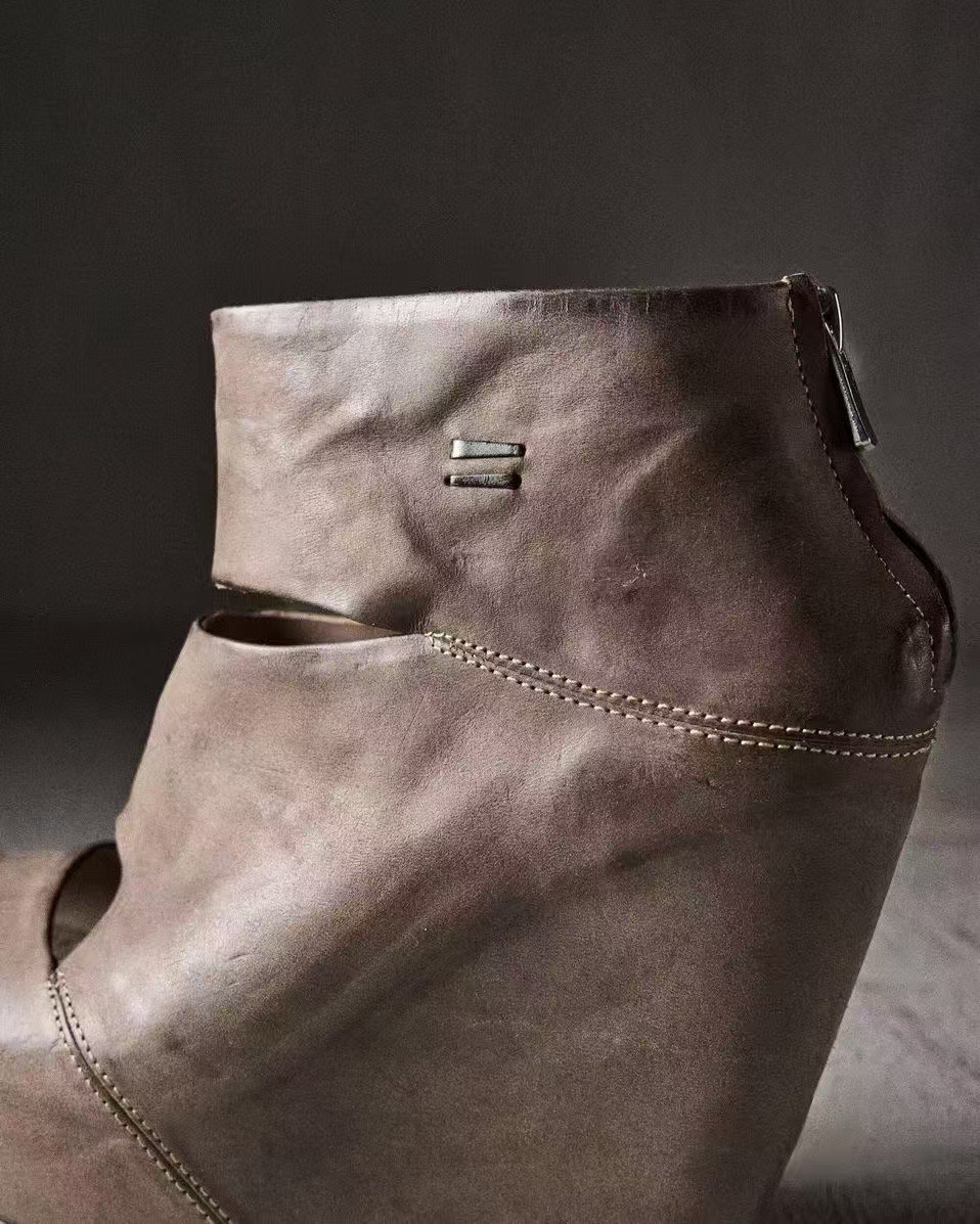 Sepatu Boots Platform Wedge Ku - Vintage Fashion Heels ulasan dan harga