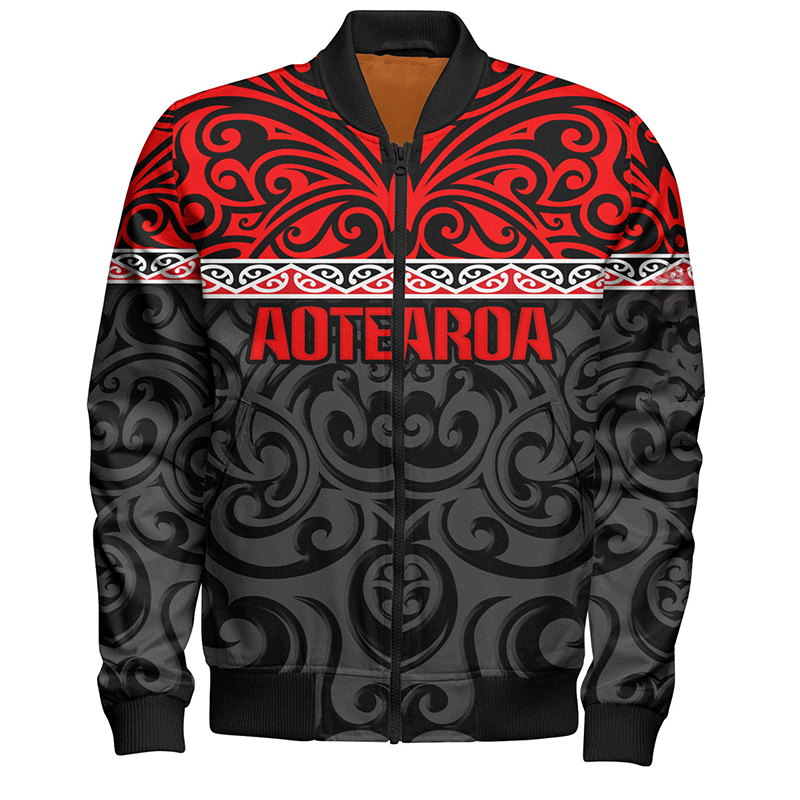 Jaket motif tato Maori bendera - Vintage Fashion Nz ulasan dan harga