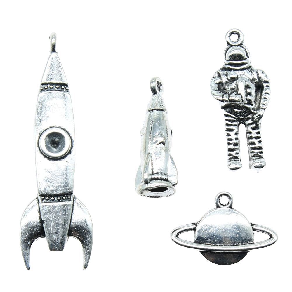 10 Buah Liontin Jimat Astronot - Vintage Fashion Wholesale ulasan dan harga