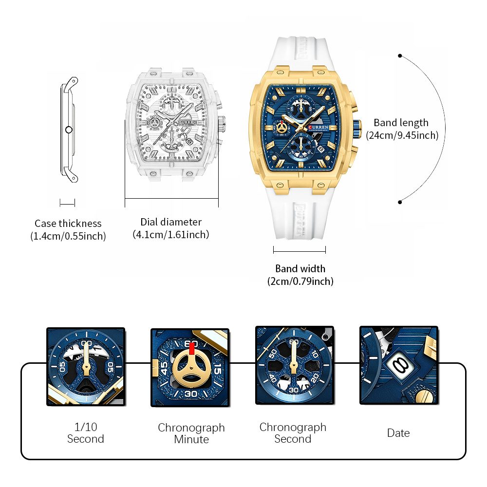 Jam Tangan Mewah Vintage CURRE - Vintage Fashion Watches ulasan dan harga