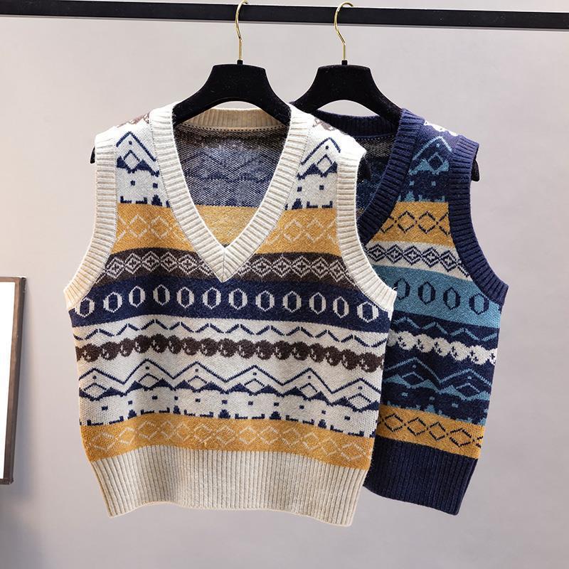 Rompi Rajut Wanita Musim Gugur - Vintage Fashion Newtown ulasan dan harga