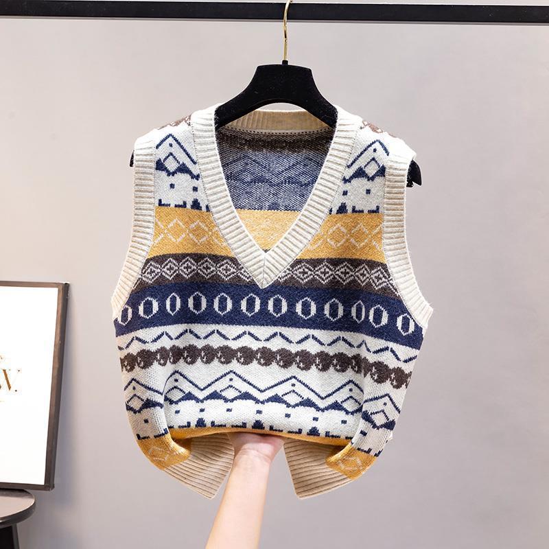 Rompi Rajut Wanita Musim Gugur - Vintage Fashion Newtown ulasan dan harga