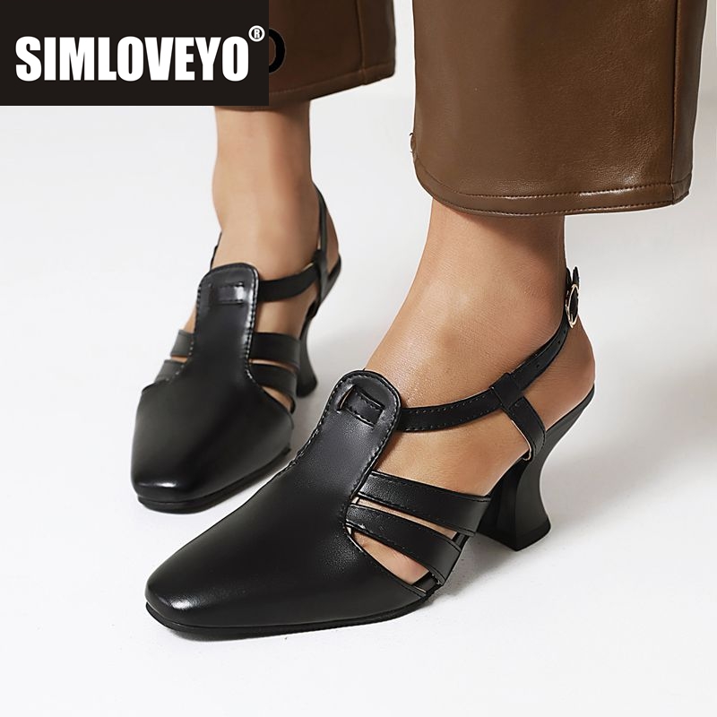 SIMLOVEYO 2025 Sandal Fashion  - Vintage Fashion Heels ulasan dan harga