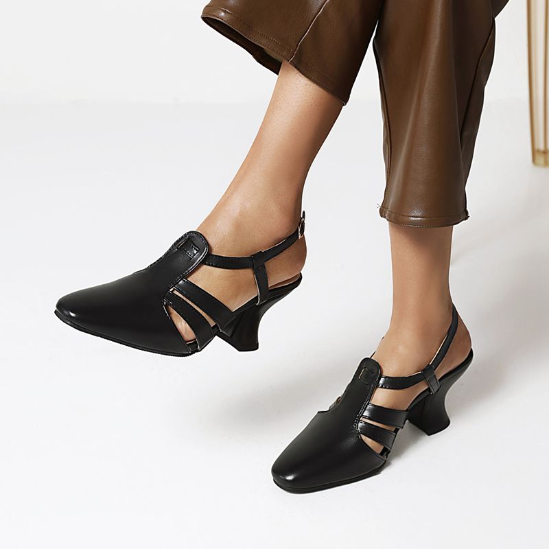 SIMLOVEYO 2025 Sandal Fashion  - Vintage Fashion Heels ulasan dan harga