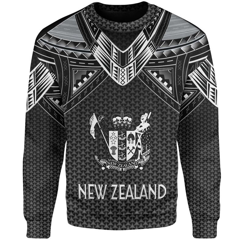 Kaus motif Maori Tribal Seland - Vintage Fashion Nz ulasan dan harga