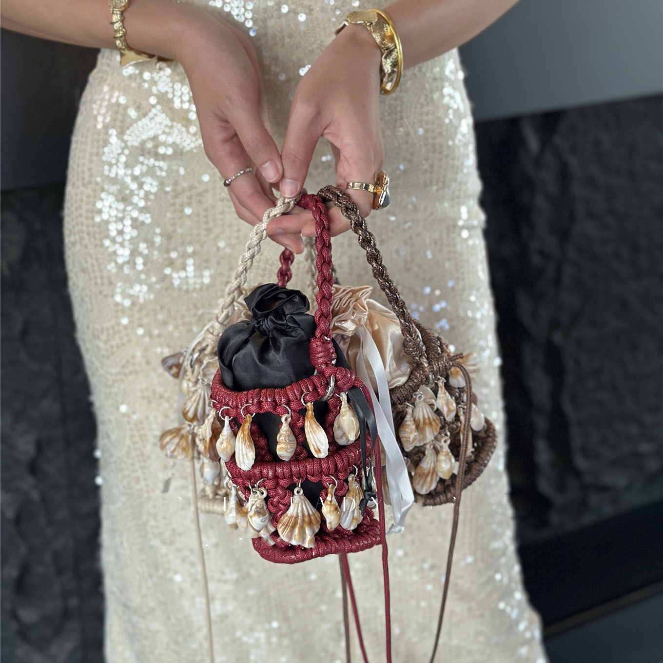 Tas Selempang Mini Anyaman Tan - French Vintage Fashion ulasan dan harga