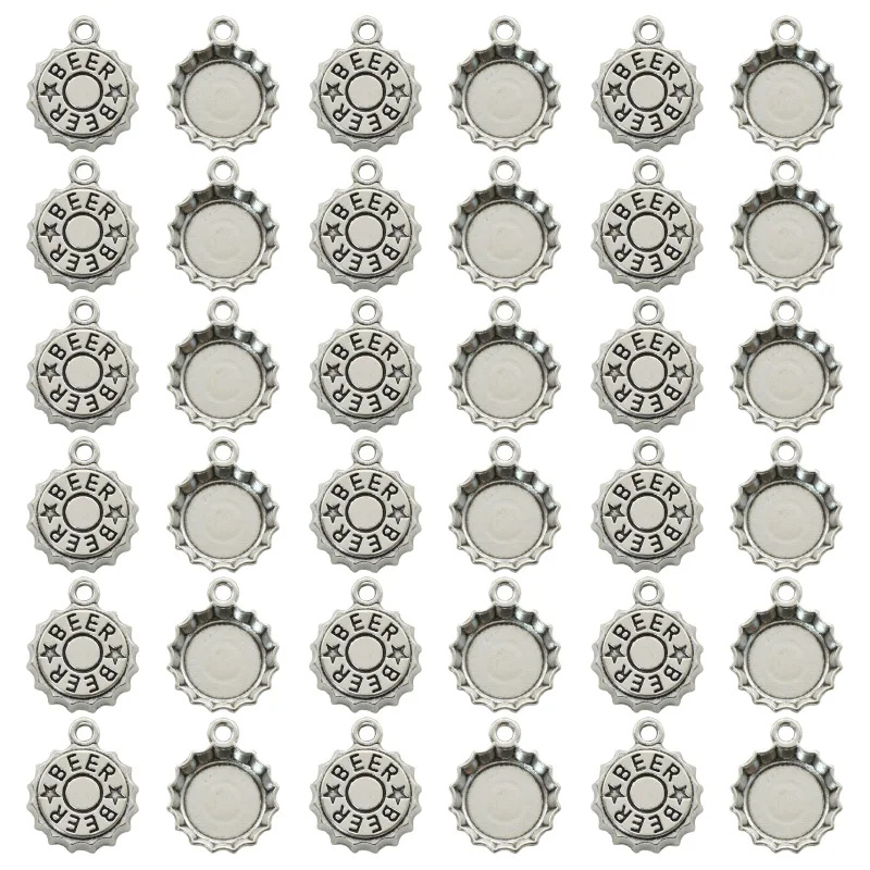 15 buah perak antik topi bir j - Vintage Fashion Jewelry Necklaces ulasan dan harga