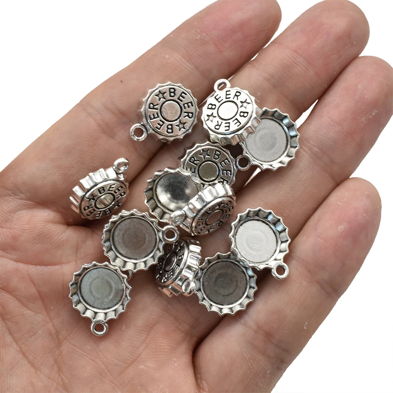 15 buah perak antik topi bir j - Vintage Fashion Jewelry Necklaces ulasan dan harga