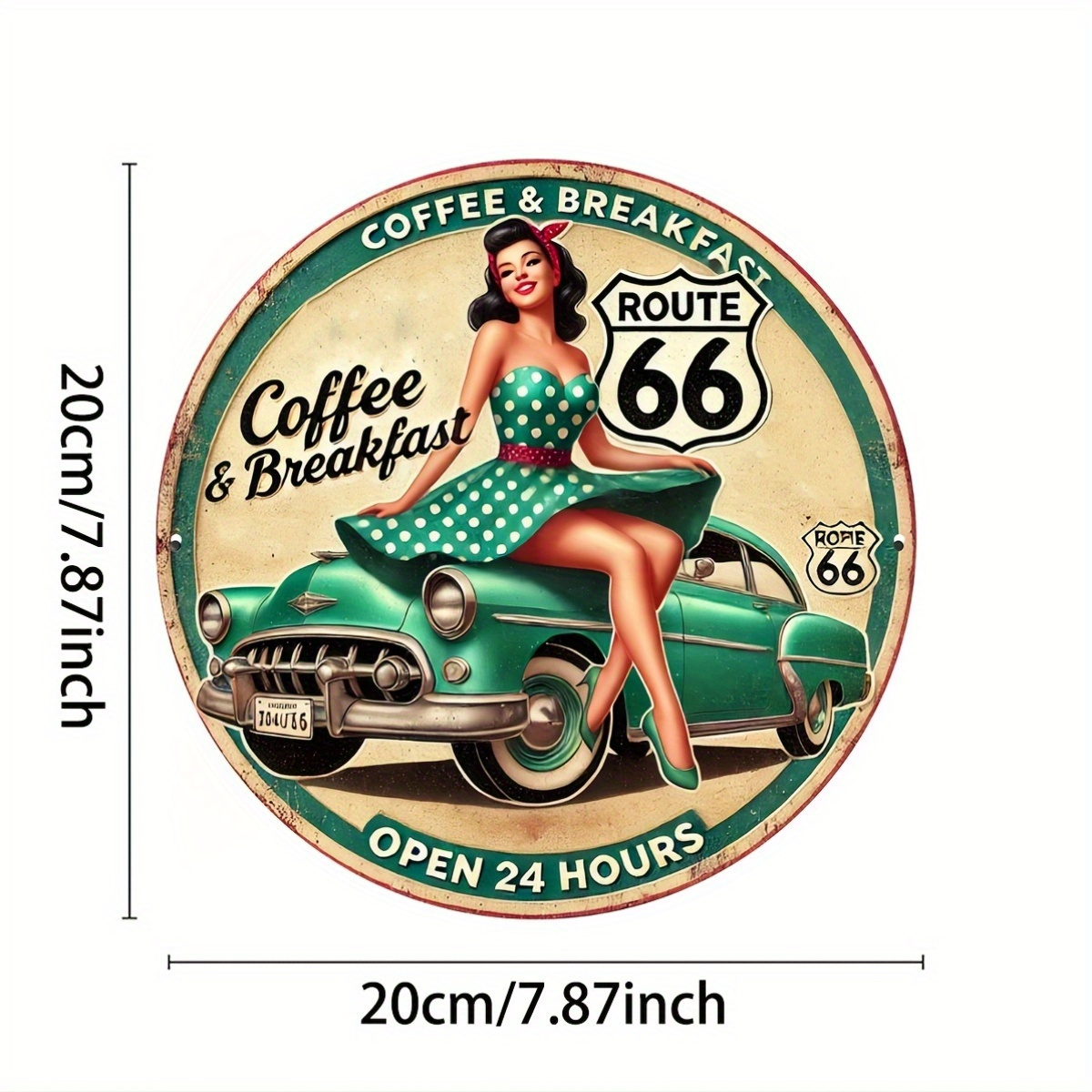 Papan Logam Vintage Route 66 U - Vintage Fashion Posters ulasan dan harga