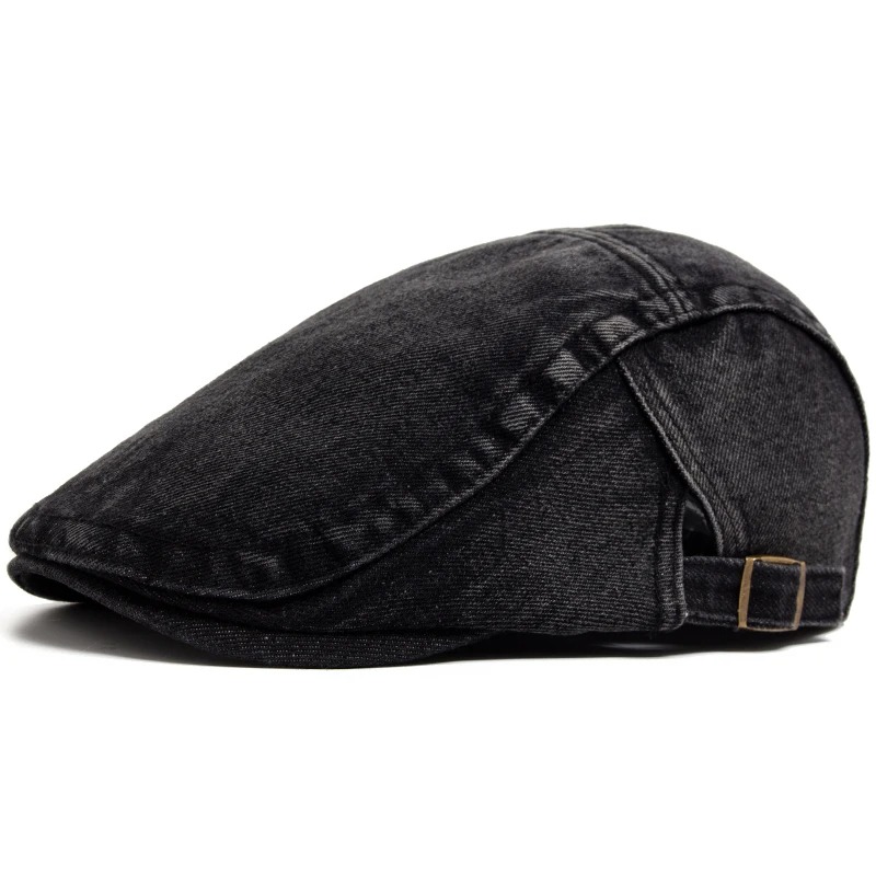 Topi Baret Denim Katun yang Da - Vintage Fashion Nz ulasan dan harga