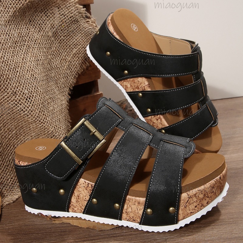 Sandal Wedge Vintage dengan Ta - Vintage Outdoor Fashion ulasan dan harga