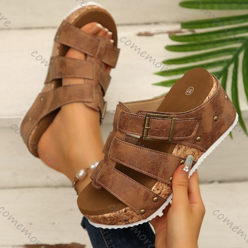 Sandal Wedge Vintage dengan Ta - Vintage Outdoor Fashion ulasan dan harga