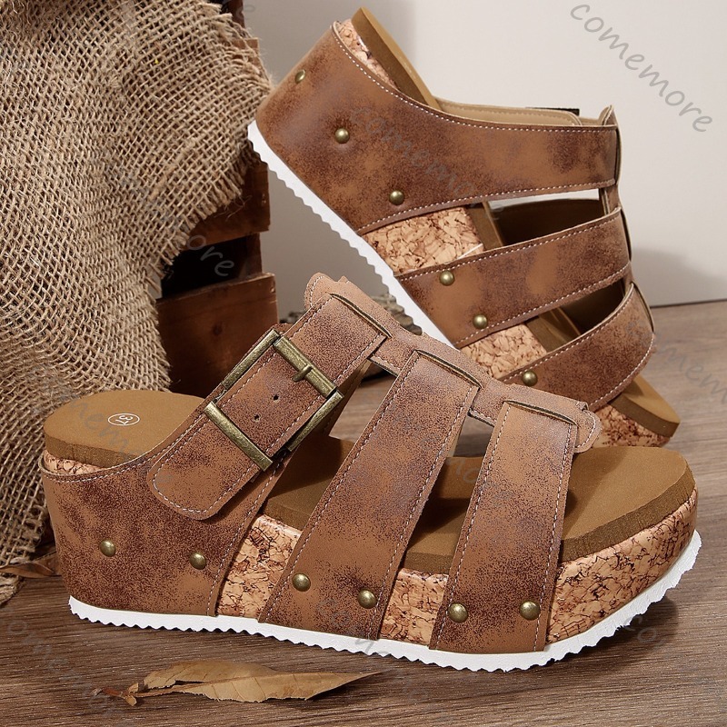 Sandal Wedge Vintage dengan Ta - Vintage Outdoor Fashion ulasan dan harga