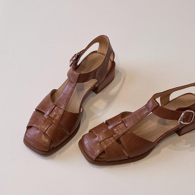 Sandal Wanita Musim Panas Mode - Vintage Fashion Heels ulasan dan harga