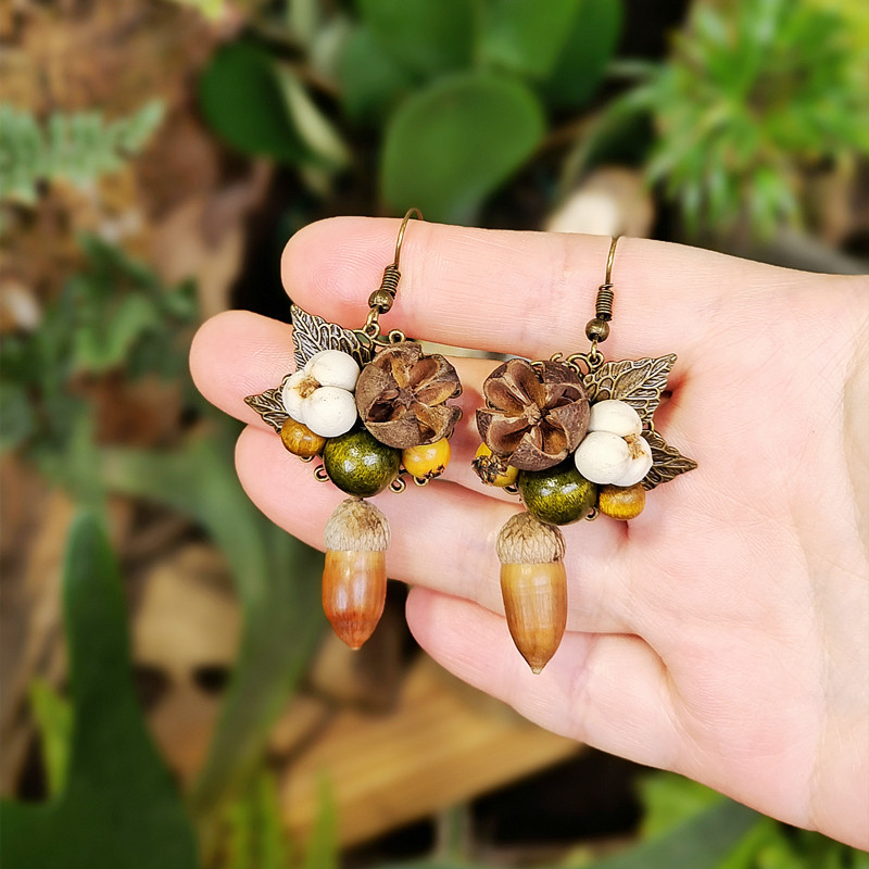Anting Kayu Vintage Unik Bentu - Vintage Fashion Wholesale ulasan dan harga