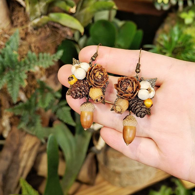 Anting Kayu Vintage Unik Bentu - Vintage Fashion Wholesale ulasan dan harga