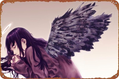 Haibane Renmei Anime Metal Tin - Vintage Fashion Posters ulasan dan harga