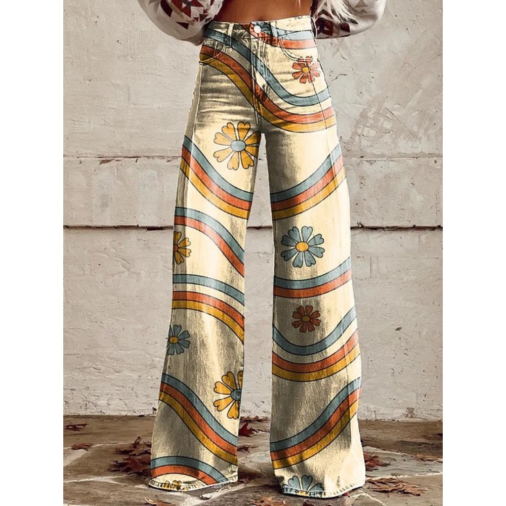 Celana Kaki Lebar Pinggang Tin - Wide Leg Trouser 70S ulasan dan harga