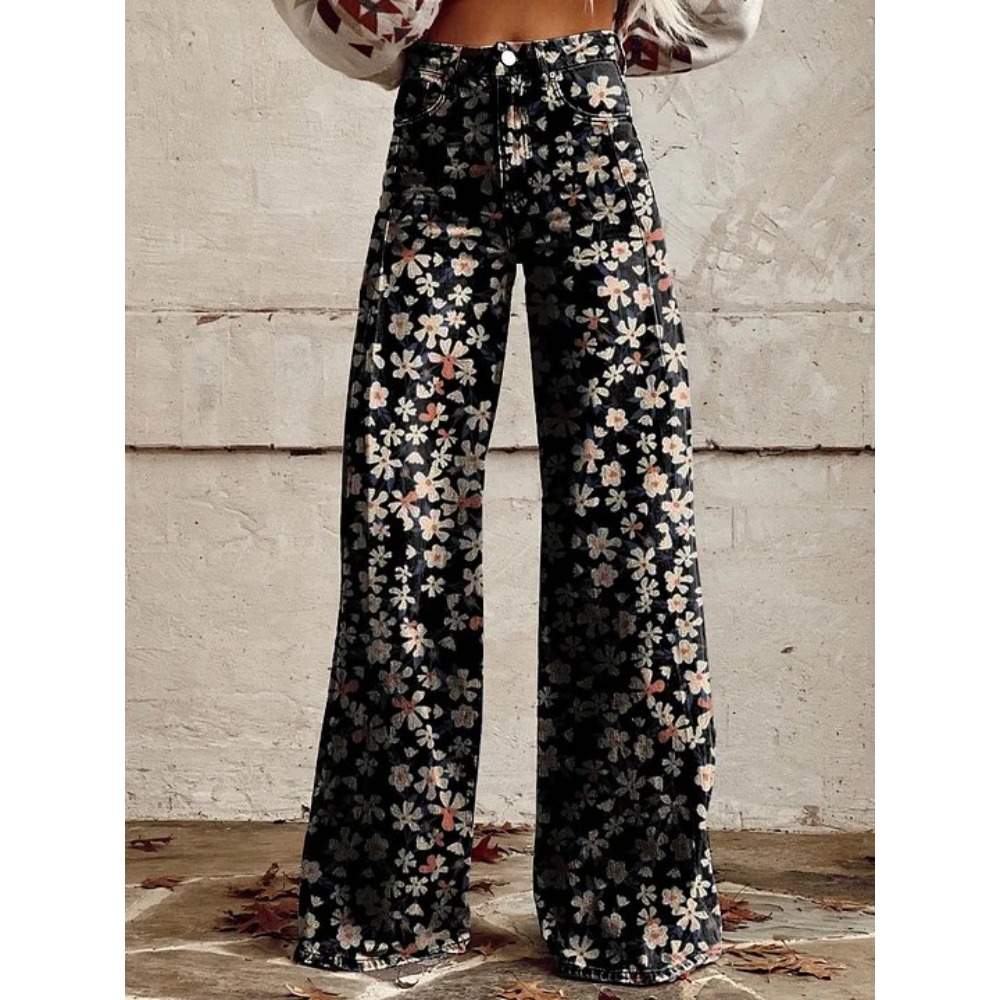 Celana Kaki Lebar Pinggang Tin - Wide Leg Trouser 70S ulasan dan harga