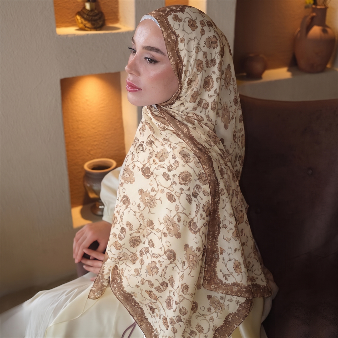 Hijab Cetak Bunga Vintage Lemb - Vintage Outdoor Fashion ulasan dan harga